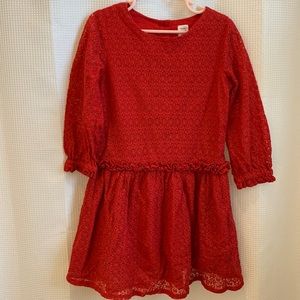 Baby Gap Red Lace Dress Size 5